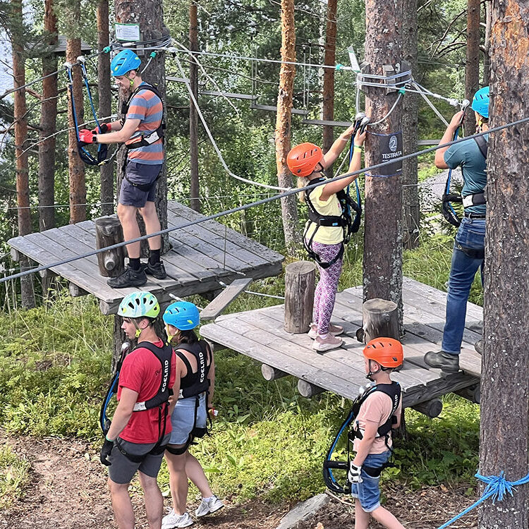 Lapsia seikkailupuisto Vireessä